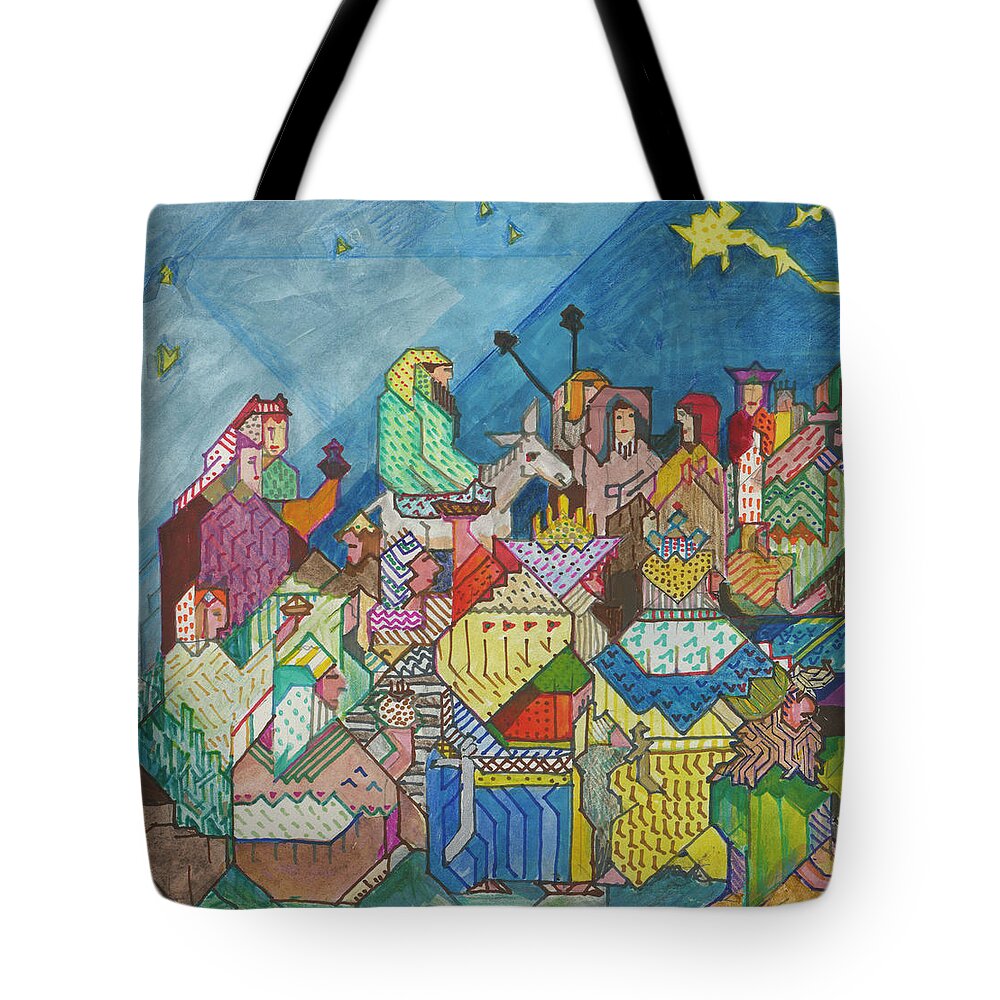 Bible Tote Bag featuring the painting The Wiedmann Bible - Jesus Christ Page 24 by Willy Wiedmann