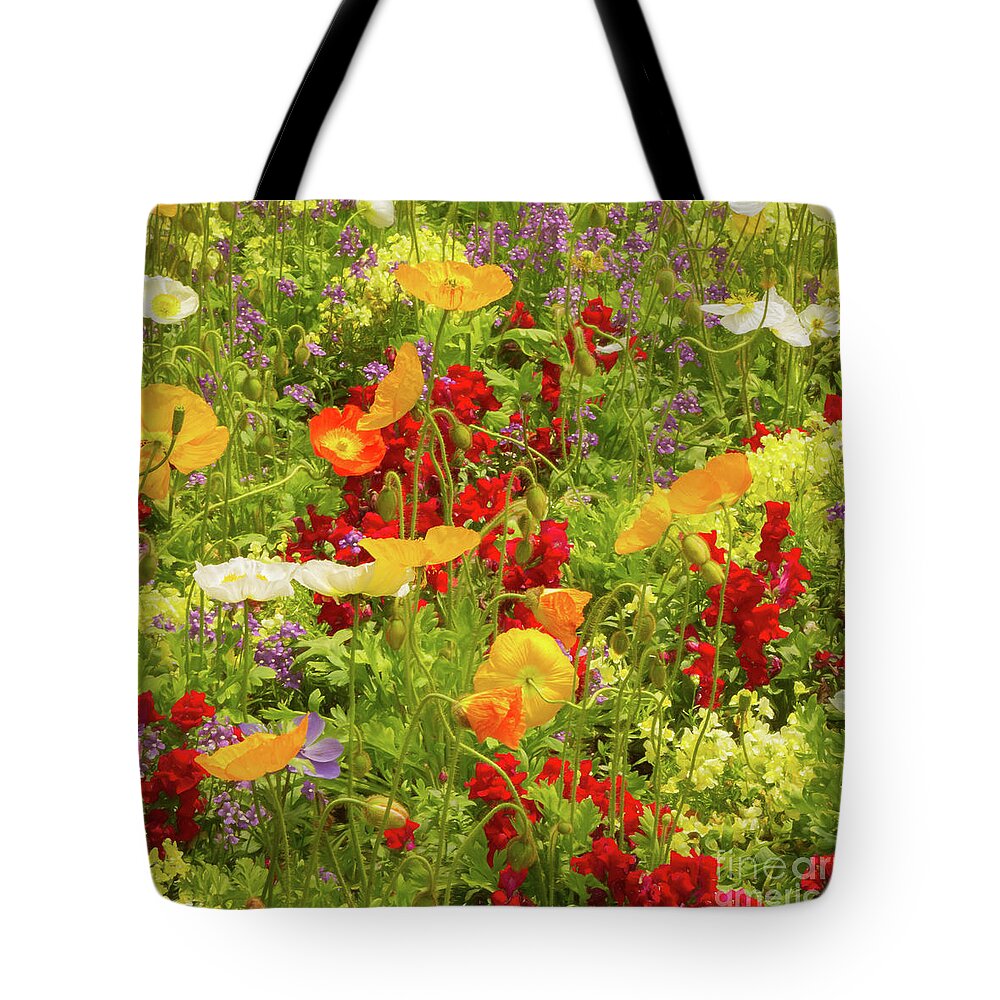 Gardens Tote Bag featuring the photograph The World Laughs in Flowers - Poppies by Marilyn Cornwell