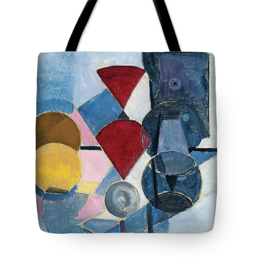 Canvas Tote Bag featuring the painting Theo van Doesburg -Utrecht, 1883-Davos, 1931-. Compositie II -Still Life- -1916-. Oil on canvas. ... by Theo van Doesburg -1883-1931-