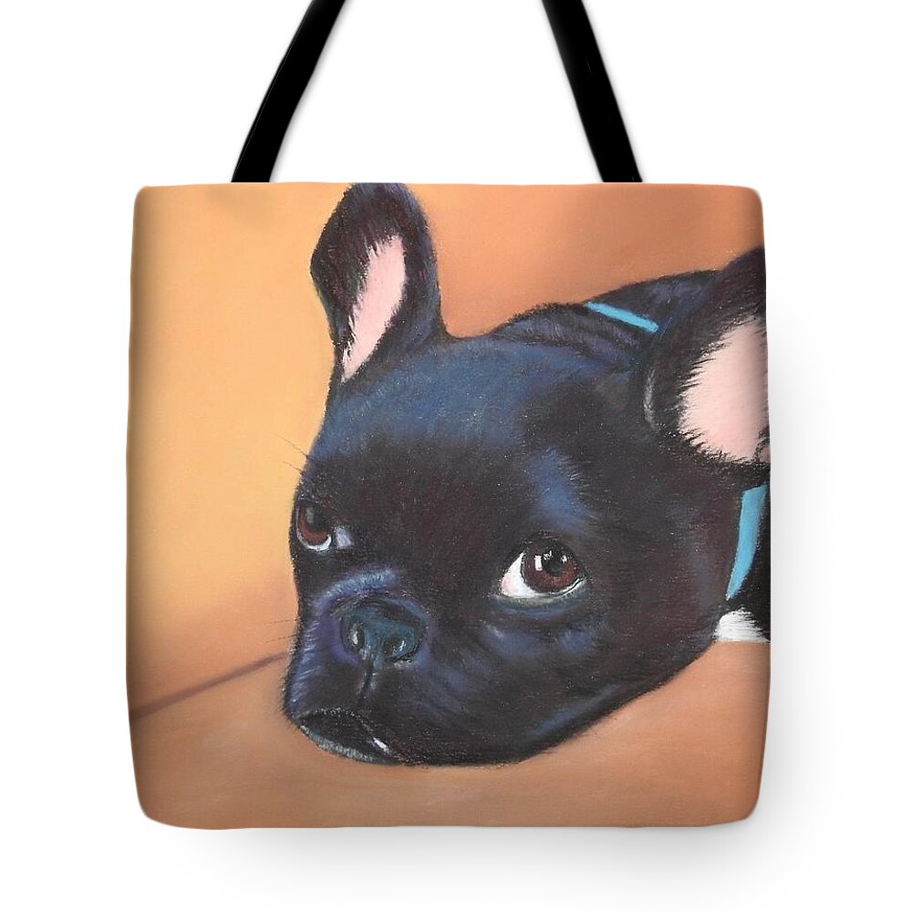 Dog Tote Bag featuring the pastel This Is Max by Carol Corliss