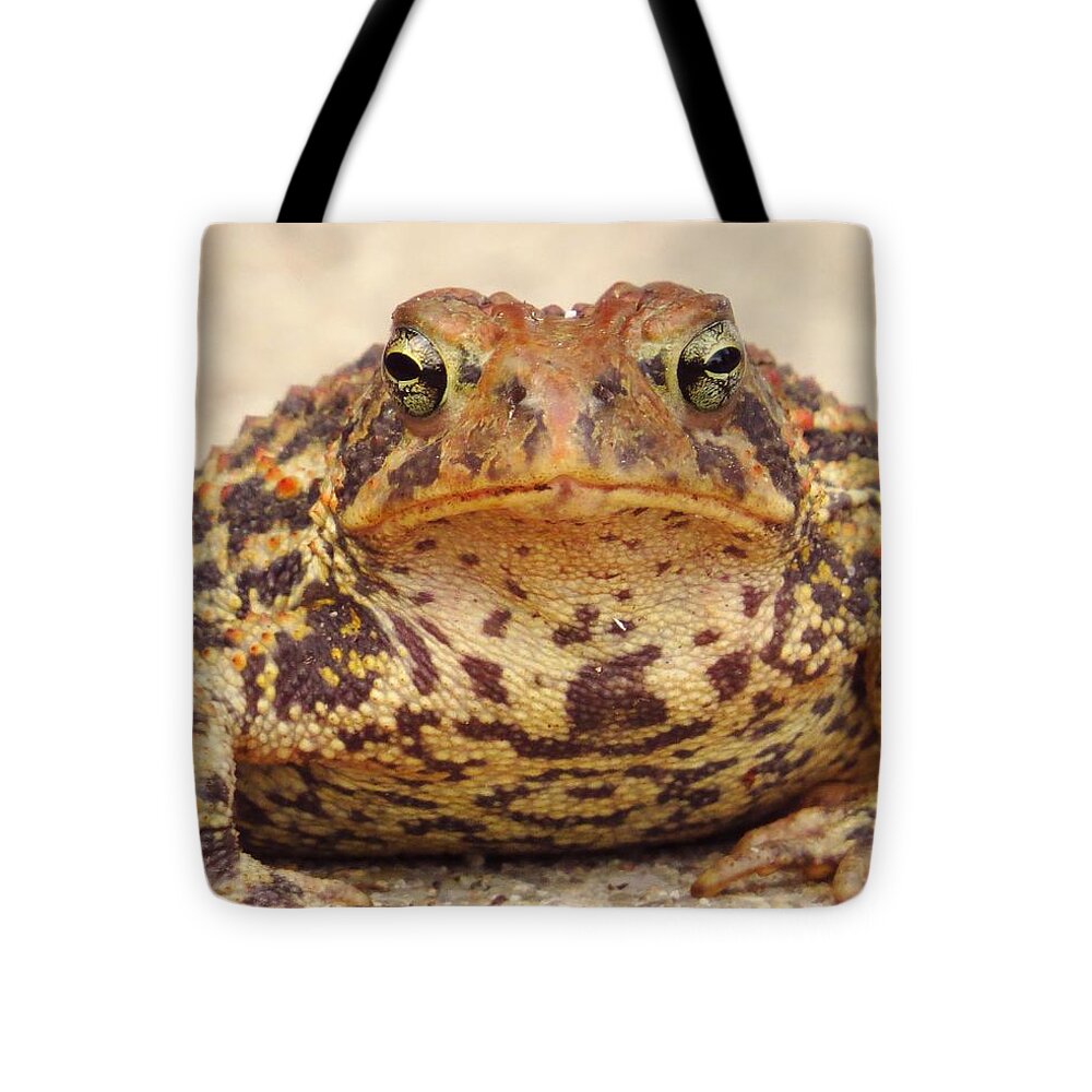 Toads Tote Bag featuring the photograph This Is My Happy Face by Lori Frisch