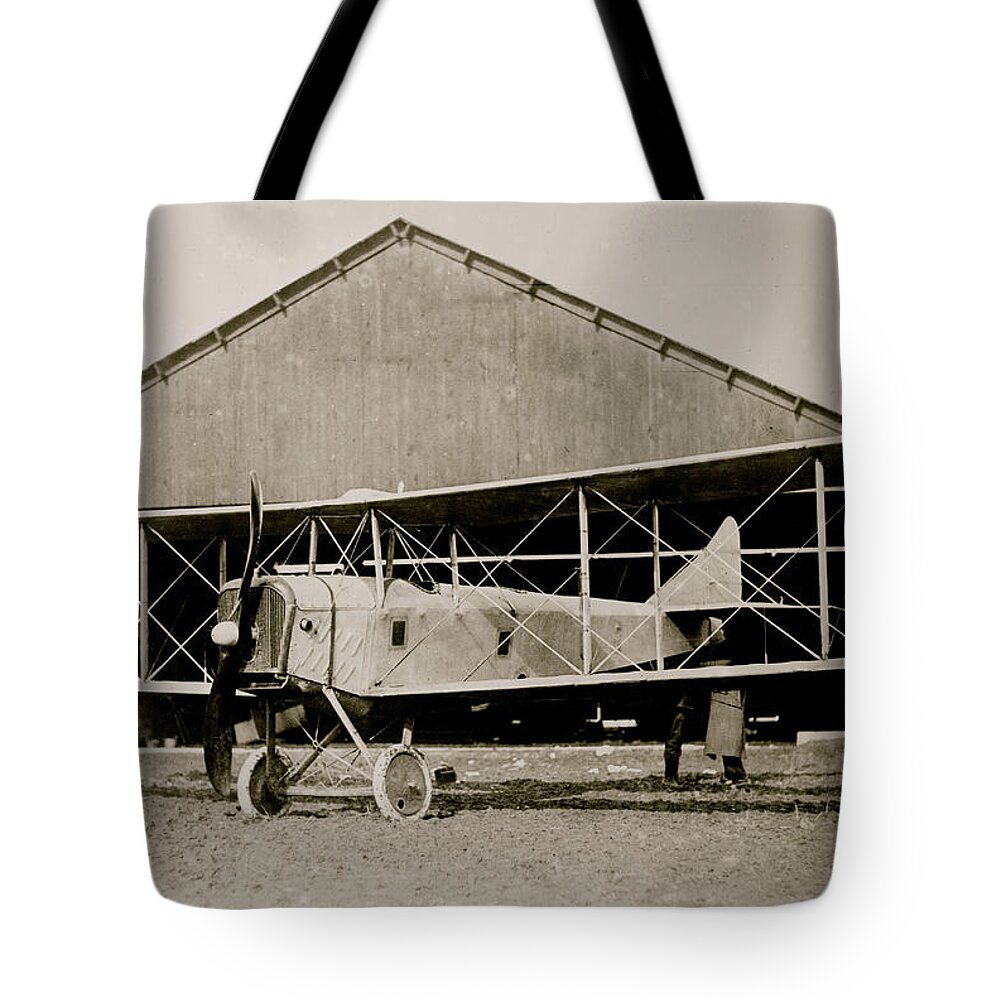 Planes Tote Bag featuring the painting Thomas Aeroplane for U.S. Army by 