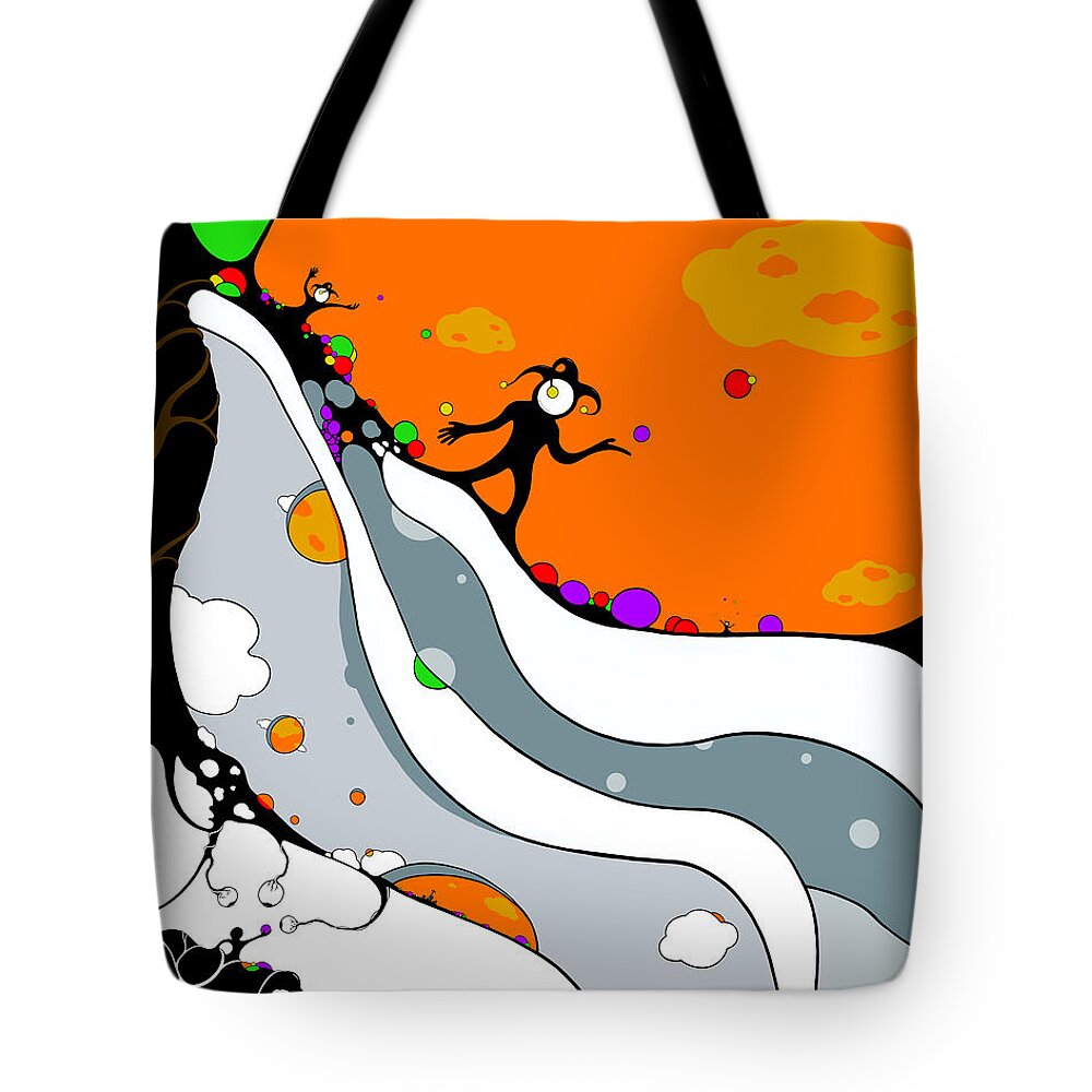 Avatar Tote Bag featuring the drawing Thoughtful Jesters by Craig Tilley