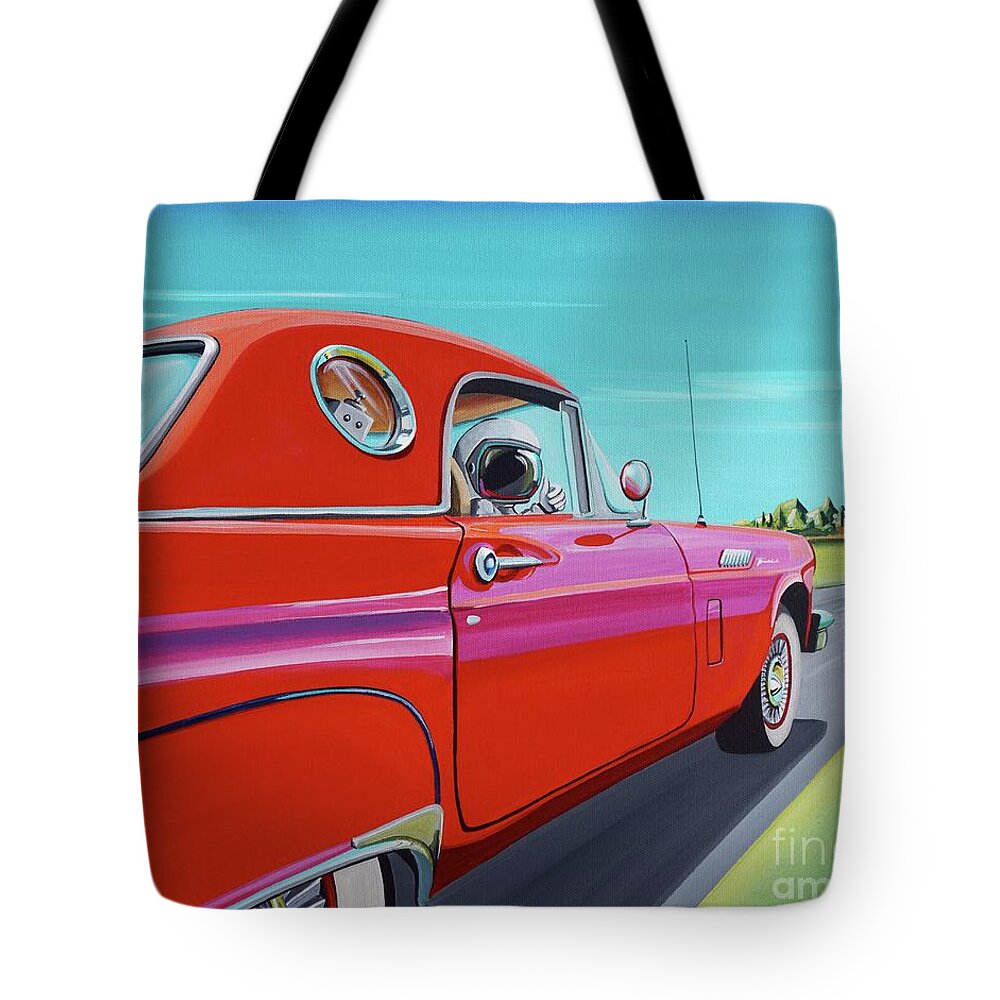 Car Tote Bag featuring the painting Thunderbird by Cindy Thornton