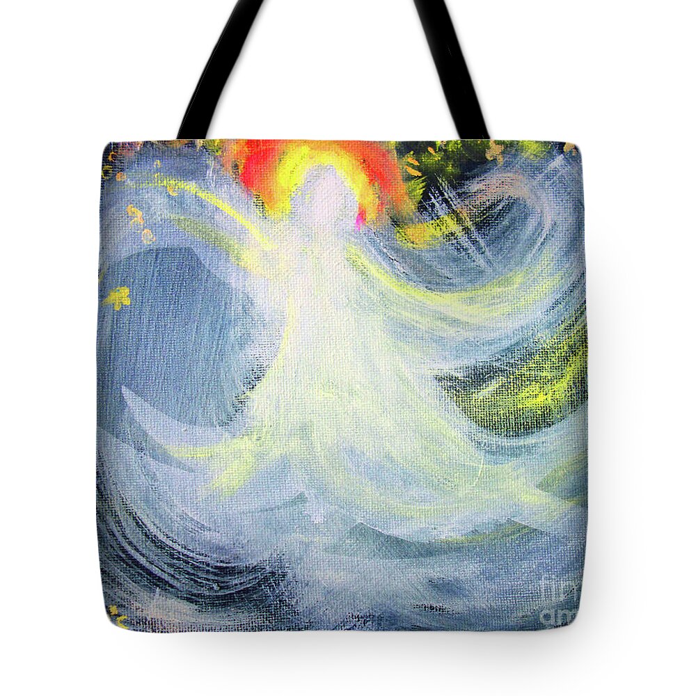 Impressionism Tote Bag featuring the painting Tidings Of Joy by Lyric Lucas