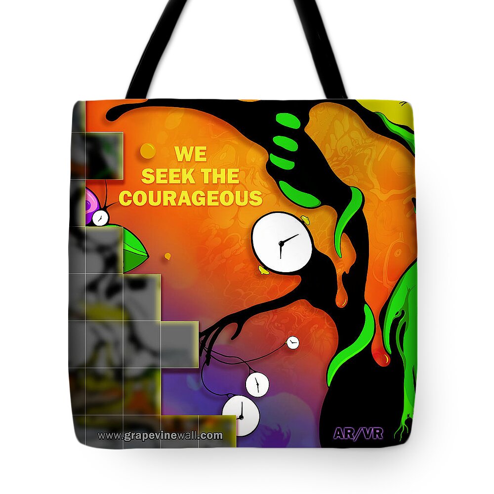 Banner Tote Bag featuring the drawing Time Bandits Banner by Craig Tilley