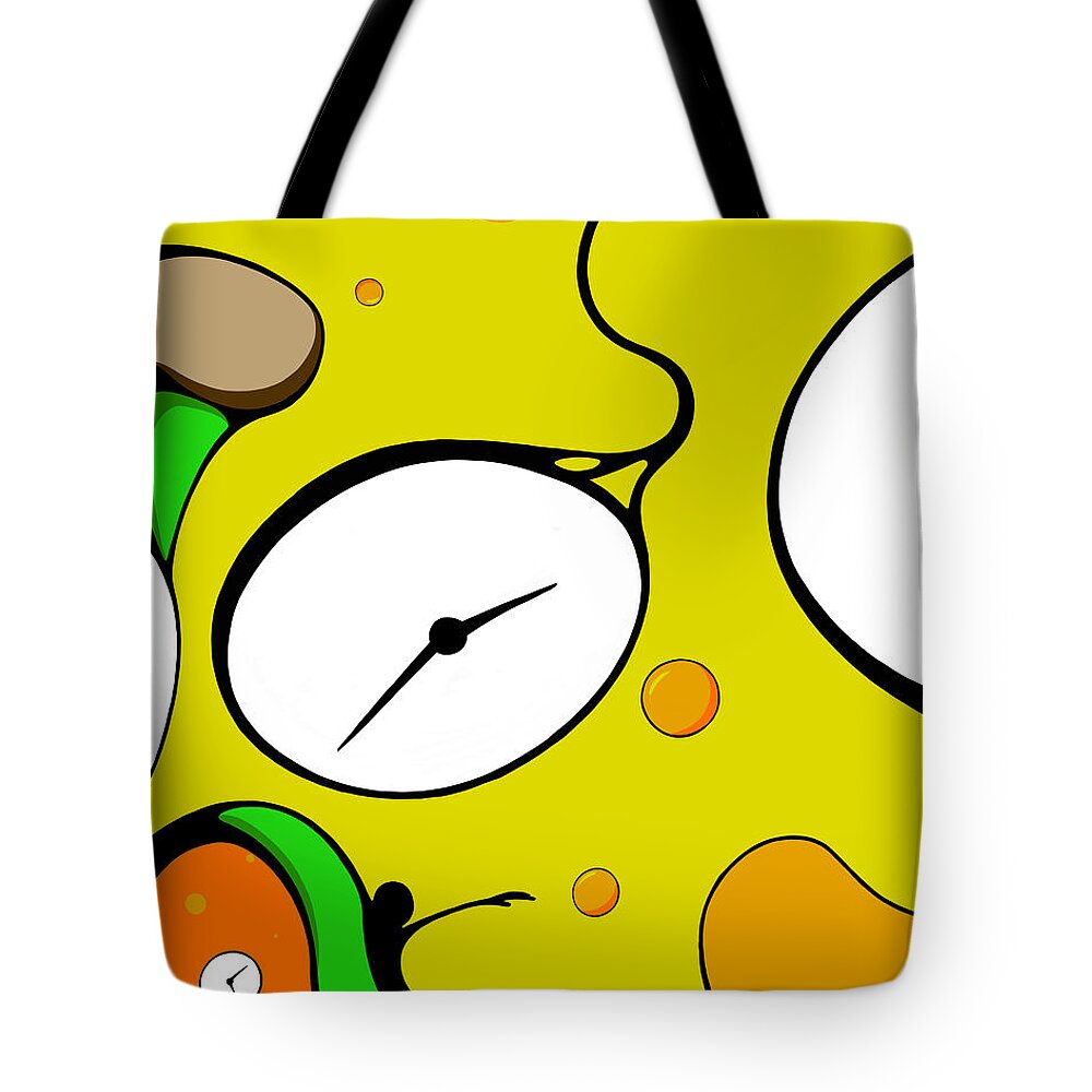 Clocks Tote Bag featuring the drawing Time Lapse by Craig Tilley