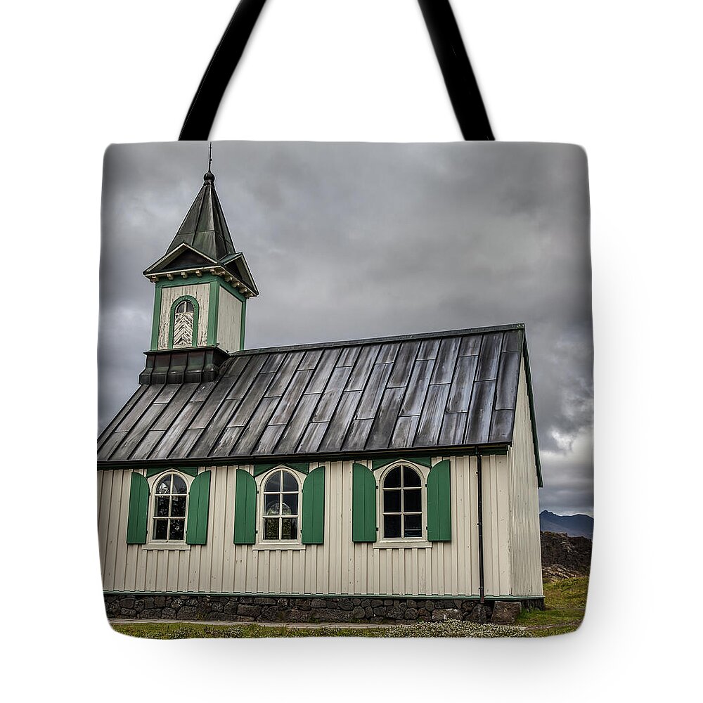Iceland Tote Bag featuring the photograph Tiny Church of Iceland by David Letts