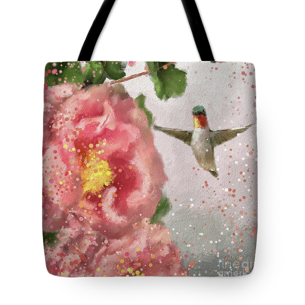 Bird Tote Bag featuring the digital art Tiny Dancer by Lois Bryan