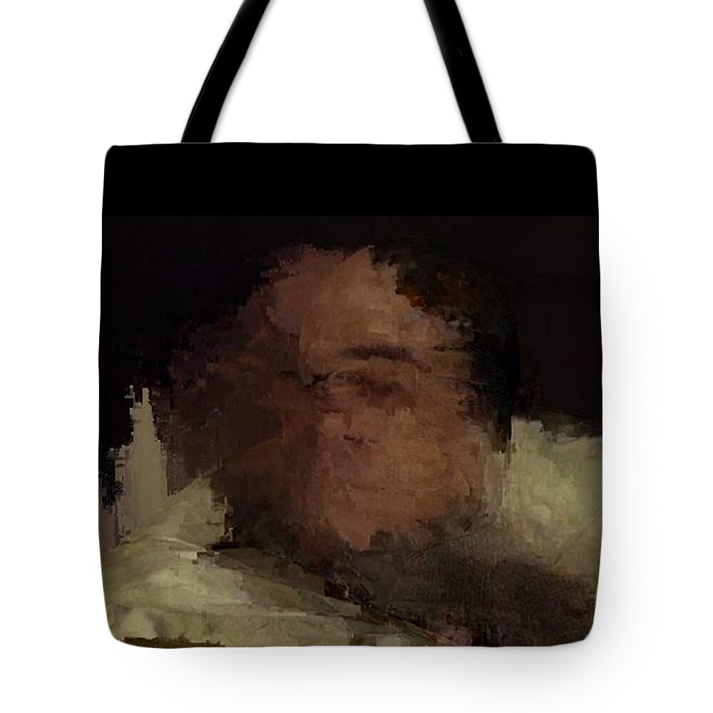Surrealism Tote Bag featuring the painting To Bed by Matteo TOTARO