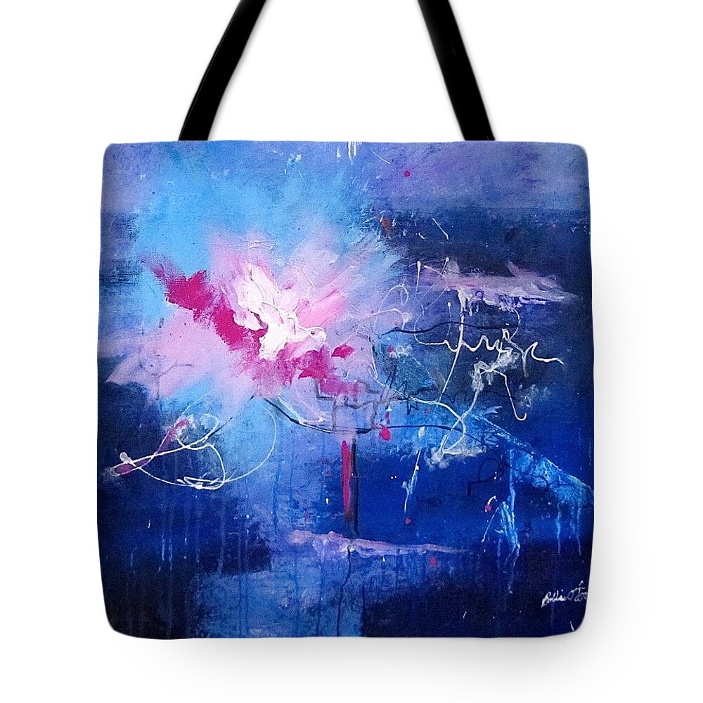 Galaxy Tote Bag featuring the painting To Light The Way by Barbara O'Toole
