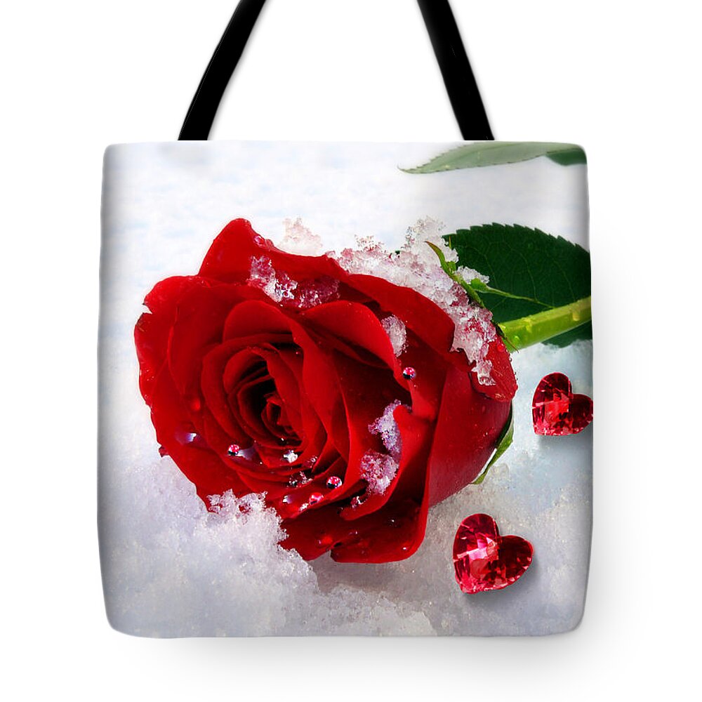 Red Rose Tote Bag featuring the photograph To Make You Feel my Love by Morag Bates