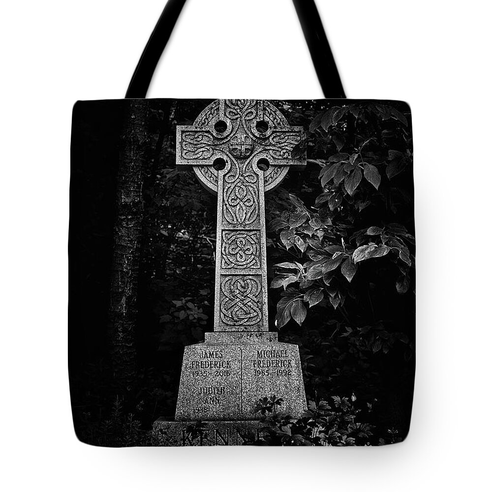 Brian Carson Tote Bag featuring the photograph Tombstone Shadow No 17 by Brian Carson