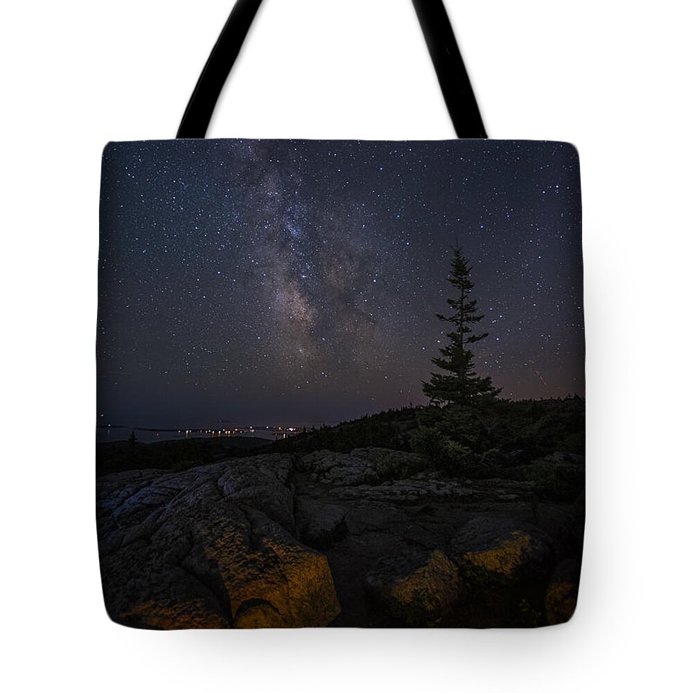 Maine Tote Bag featuring the photograph Top Of The Rock by Robert Fawcett