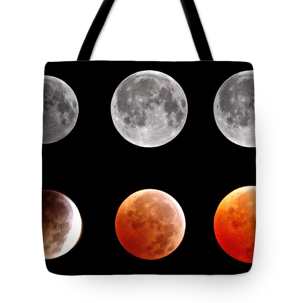 Total Eclipse Tote Bag featuring the photograph Total Eclipse Of Heart Sequence by Joannis S Duran / Freelance Photographer