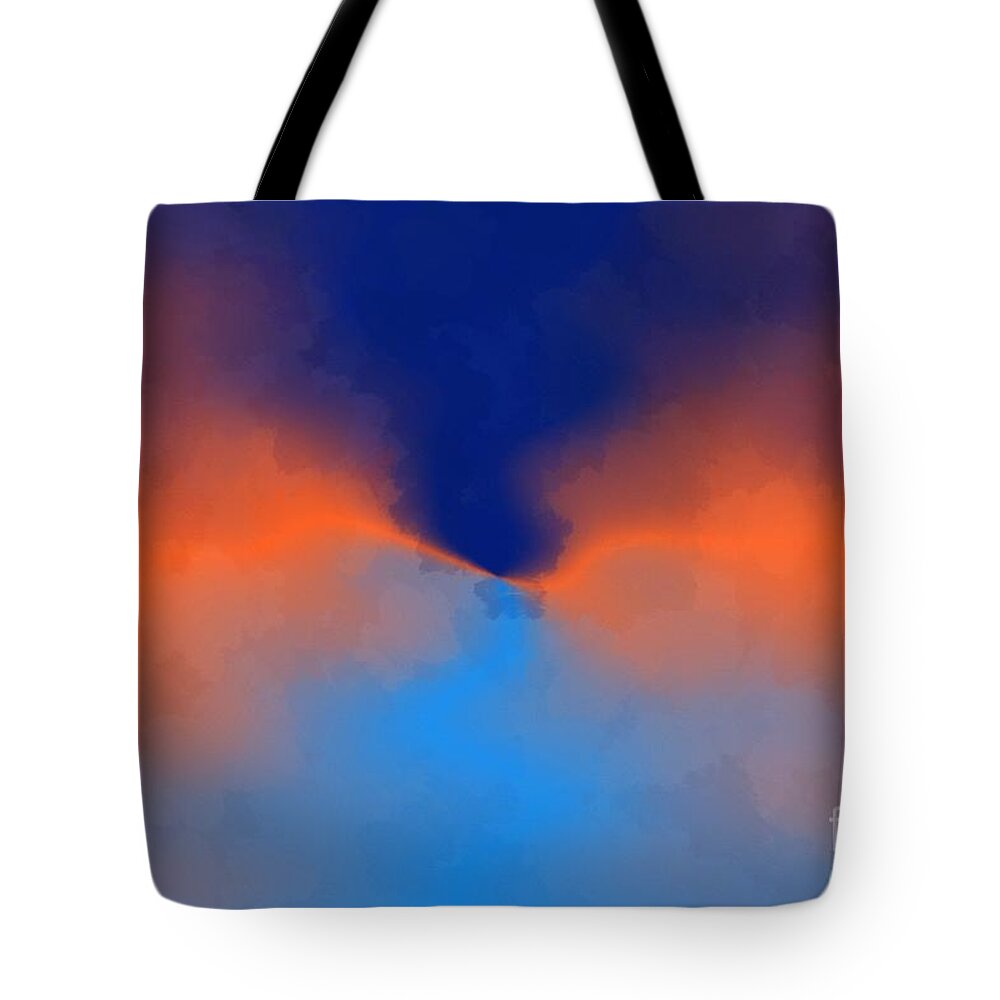 Sunset Tote Bag featuring the digital art Toward the Sunset by Bill King