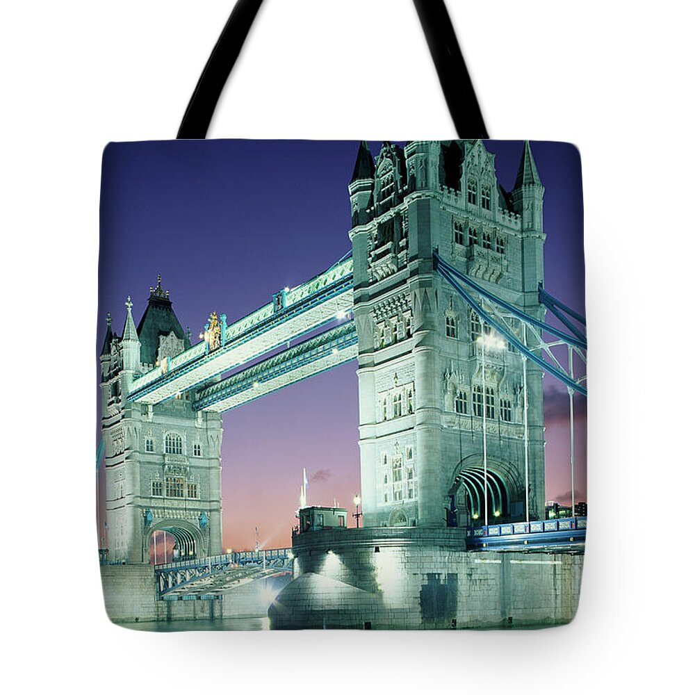 England Tote Bag featuring the photograph Tower Bridge, London, England, United by Peter Adams