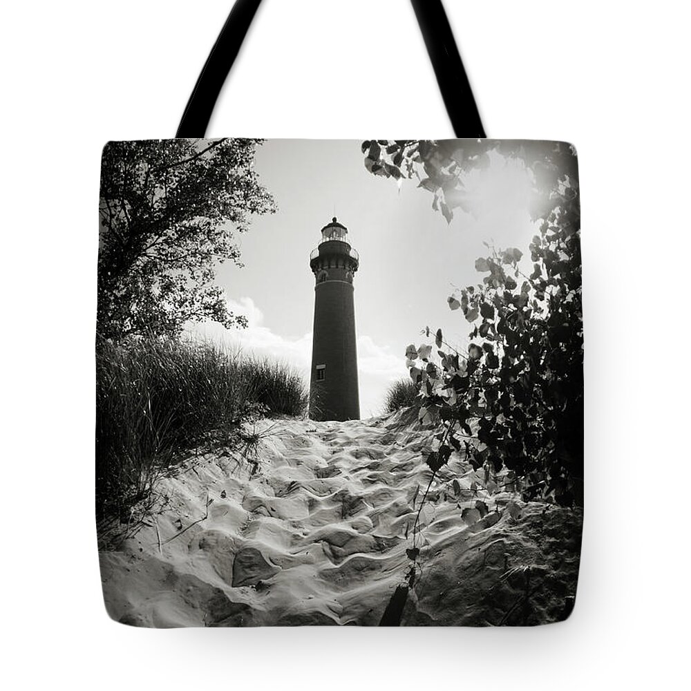 Lighthouse Tote Bag featuring the photograph Tower by Michelle Wermuth