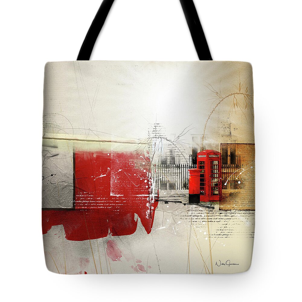 London Tote Bag featuring the digital art Town and Country by Nicky Jameson