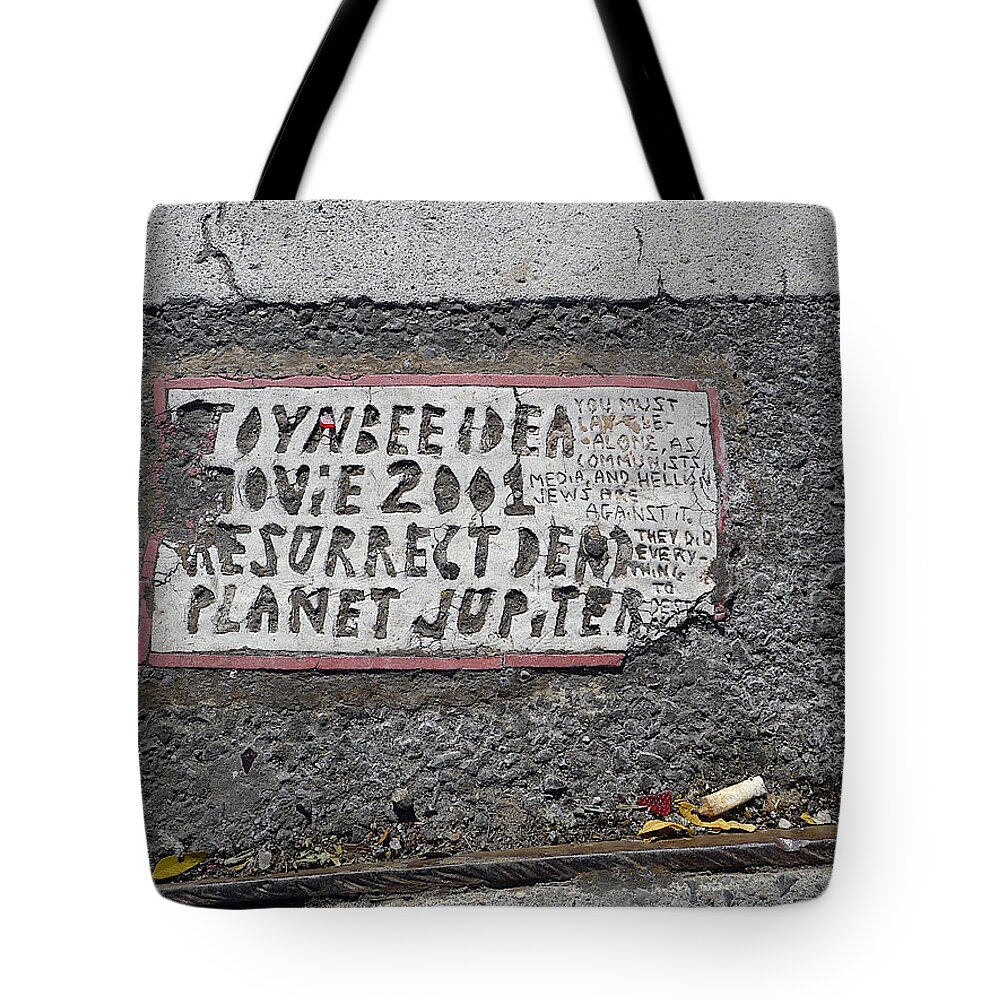 Richard Reeve Tote Bag featuring the photograph Toynbee Tile NYC by Richard Reeve