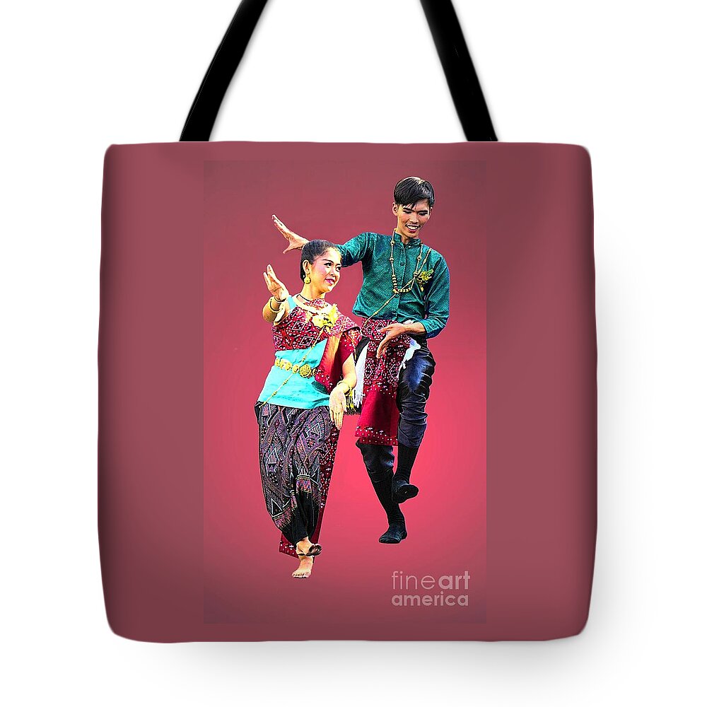 Dancer Tote Bag featuring the digital art Traditional Dancing Of The Northeast by Ian Gledhill