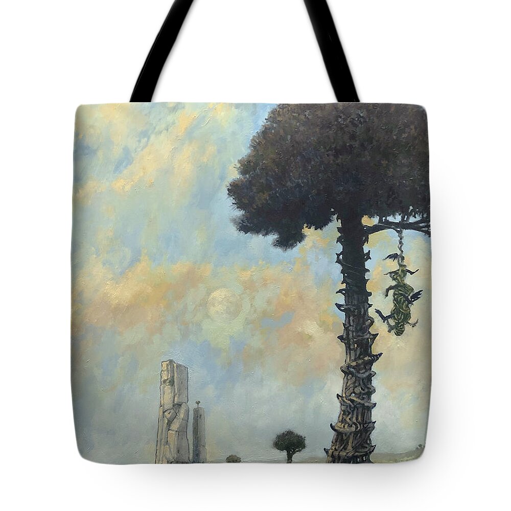 Trees Tote Bag featuring the painting Transition by William Stoneham