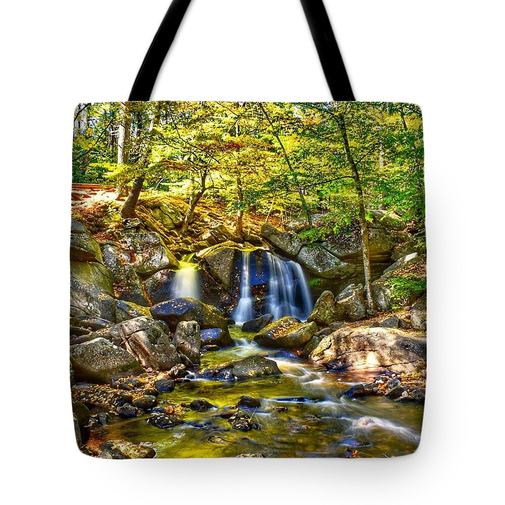 Landscape Tote Bag featuring the photograph Trap Falls by Monika Salvan