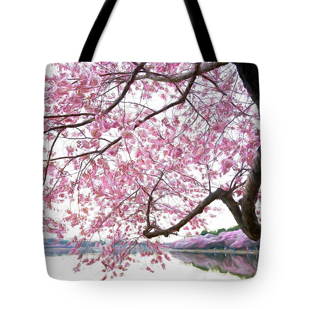 Cherry Blossoms Tote Bag featuring the photograph Tidal Basin Blossoms by Art Cole