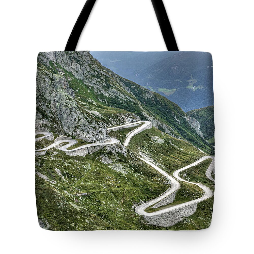 Tremola Tote Bag featuring the photograph Tremola - Switzerland by Joana Kruse