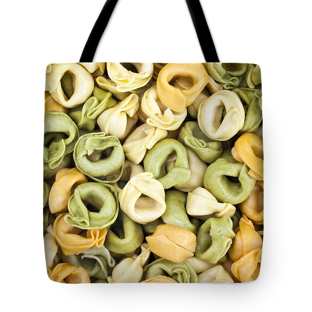 Full Frame Tote Bag featuring the photograph Tri-color Tortellini by Kativ