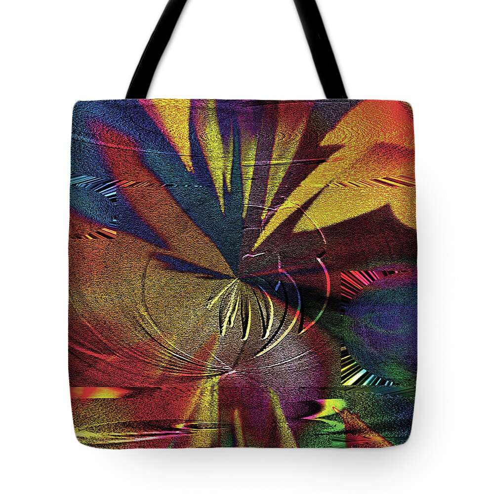 Abstract Digital Art Tote Bag featuring the digital art Tropicale by Paula Ayers