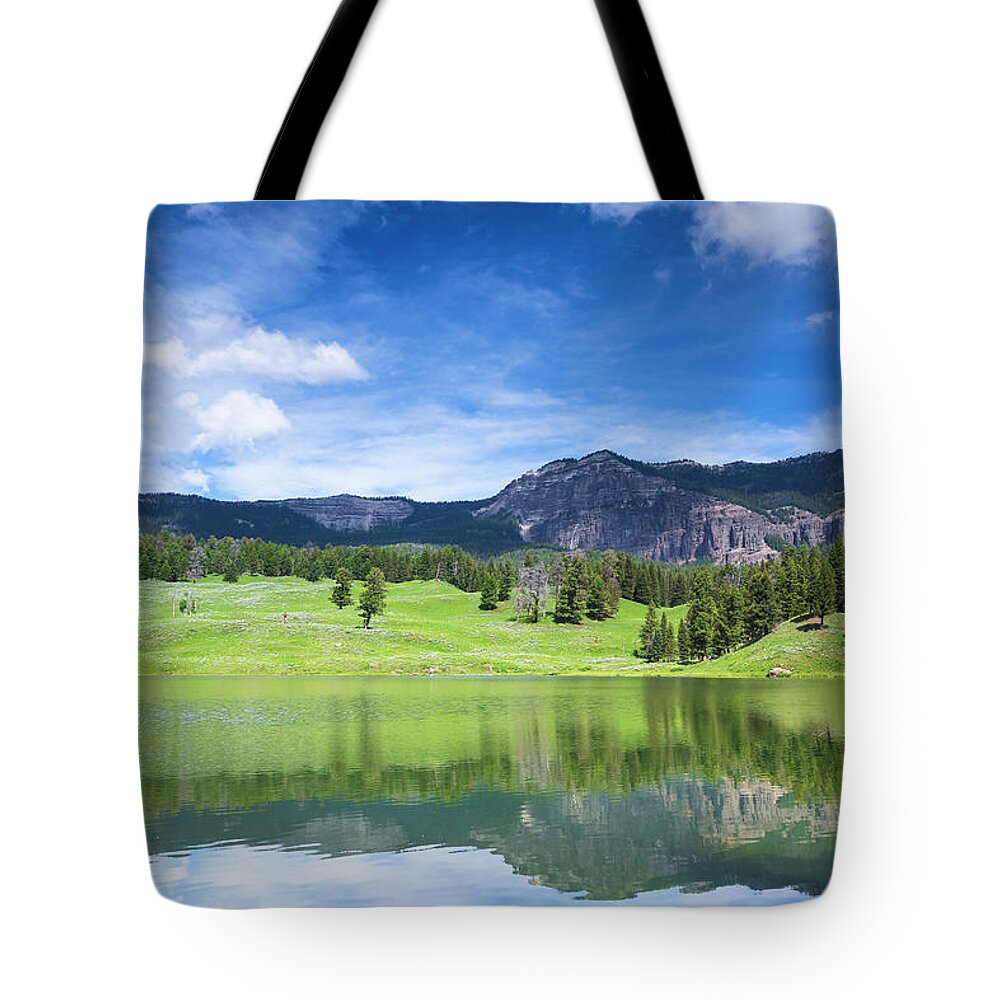 Scenics Tote Bag featuring the photograph Trout Lake by Xavier Arnau Serrat