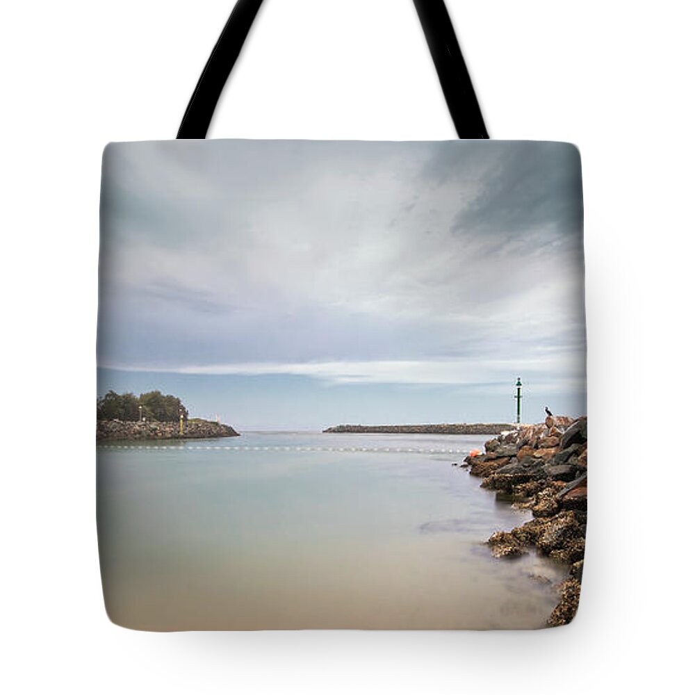 Tuncurry Rock Pool Tote Bag featuring the digital art Tuncurry rock pool 372 by Kevin Chippindall
