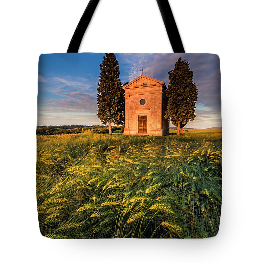 Italy Tote Bag featuring the photograph Tuscany Chapel by Evgeni Dinev