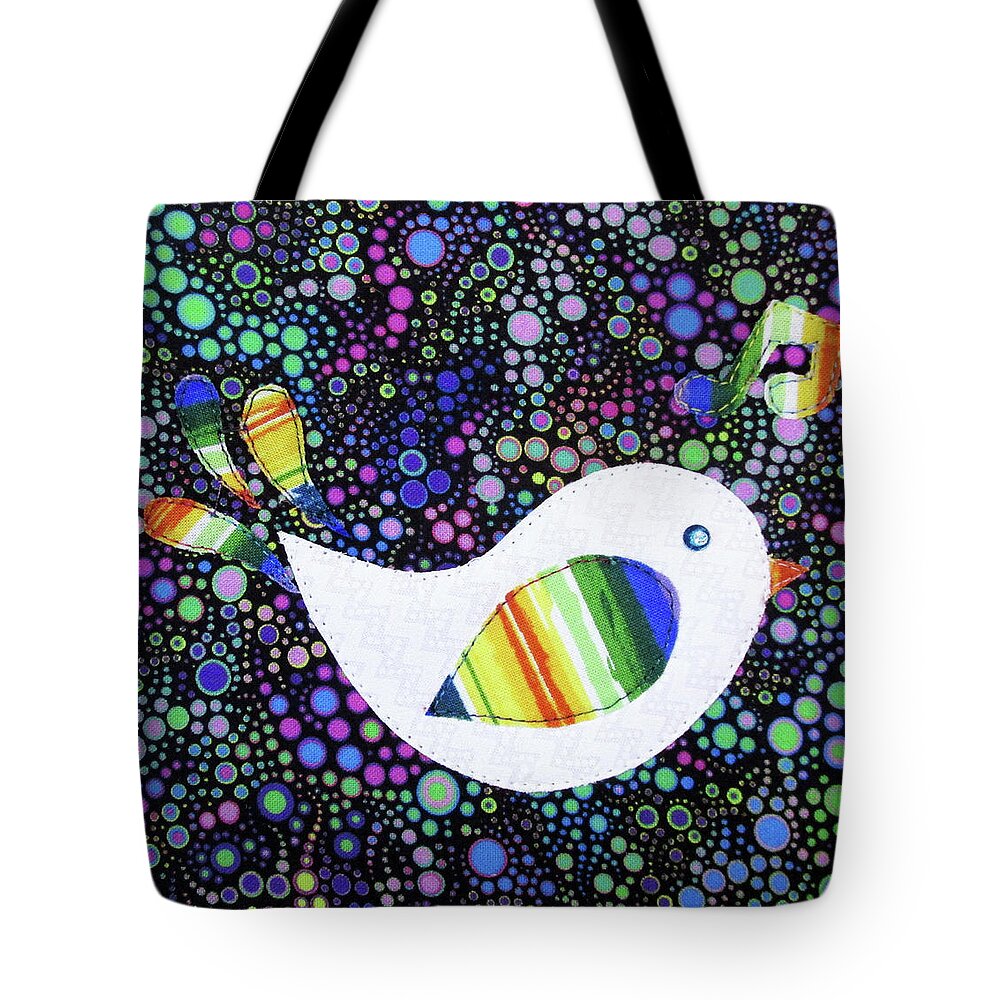 Bird Tote Bag featuring the tapestry - textile Tweet by Pam Geisel