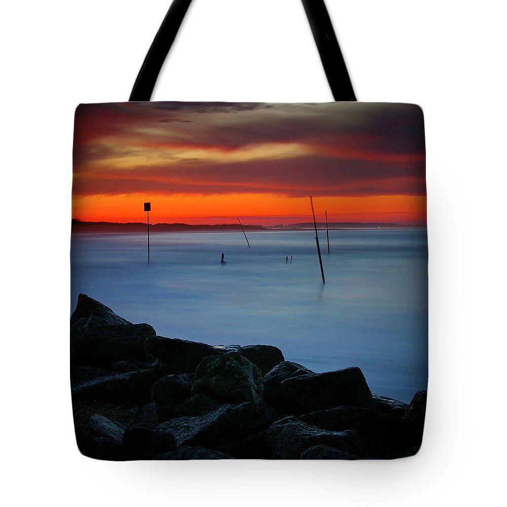 Tranquility Tote Bag featuring the photograph Twilight Seascape by Joseph Shields