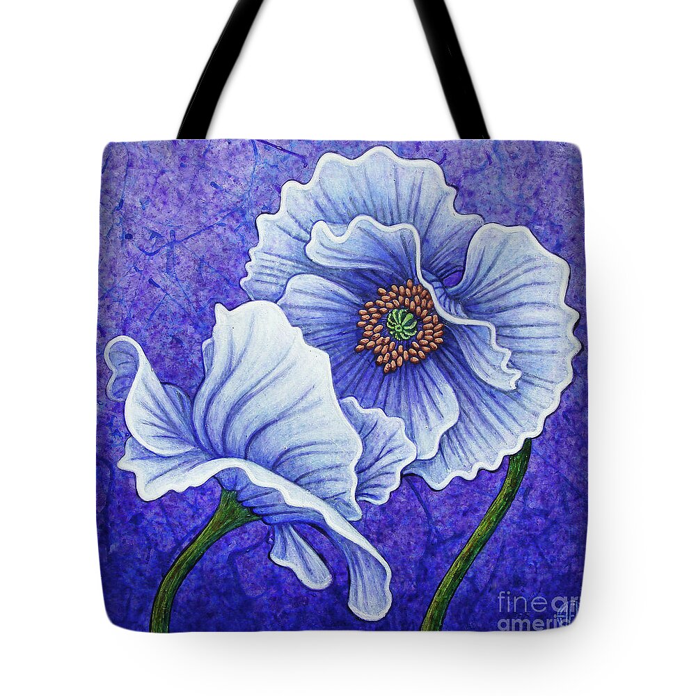 Poppy Tote Bag featuring the painting Twilight Surrender by Amy E Fraser