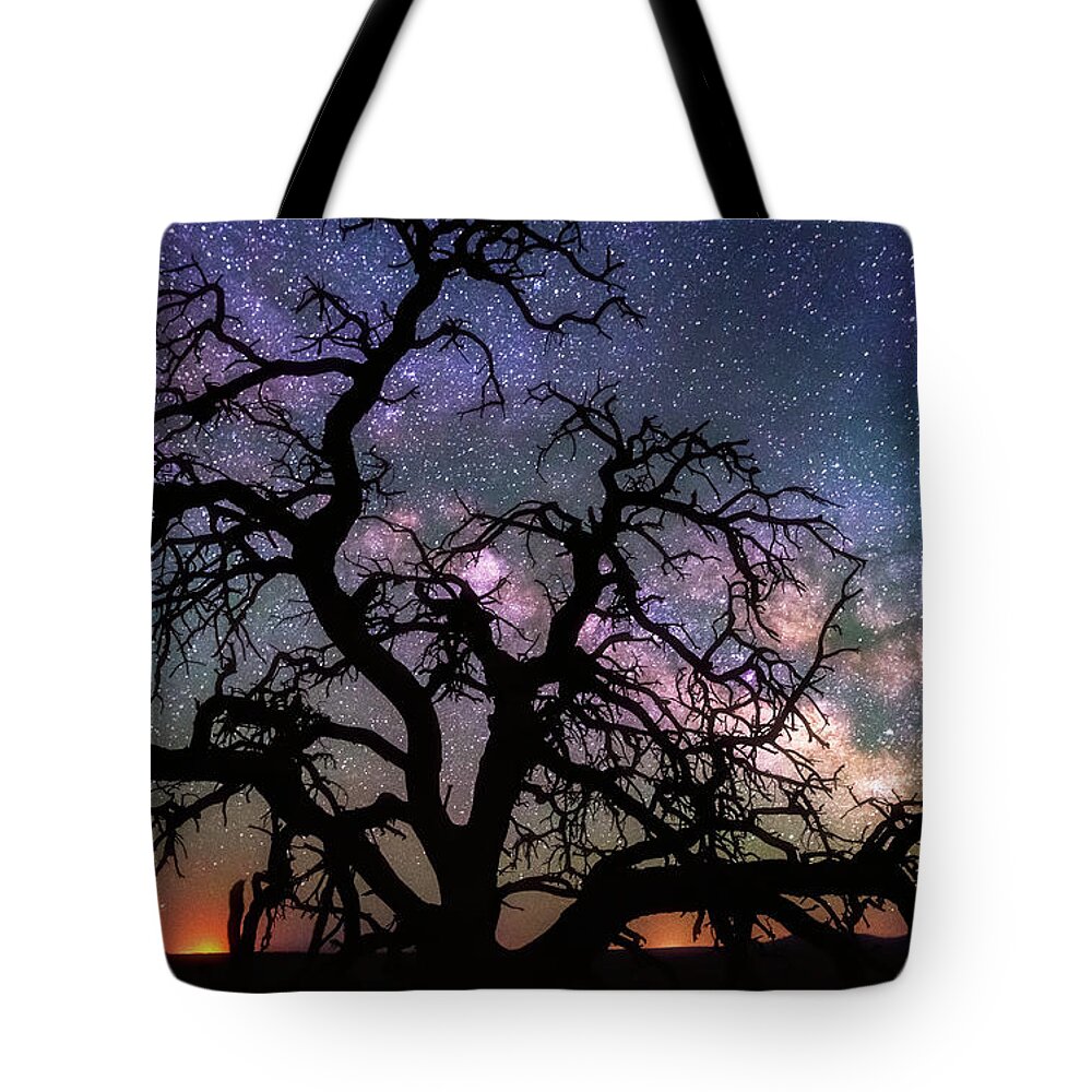 Trees Tote Bag featuring the photograph Twisted Universe by Darren White