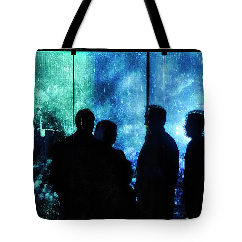 The Plot Tote Bag featuring the photograph A conspiracy in the blue by Micah Offman
