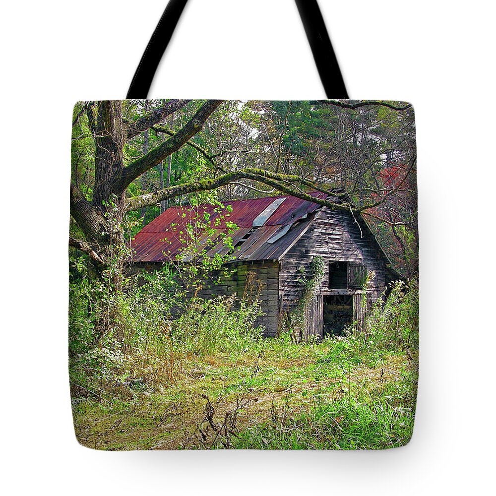 Old Barn Tote Bag featuring the photograph Uncle Henry's Barn by Randall Dill