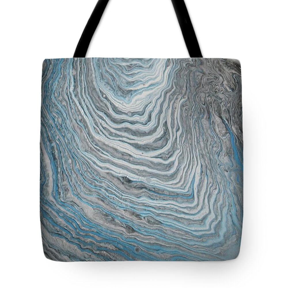 Blue Tote Bag featuring the painting Under The Sea 2 by Teresa Smith