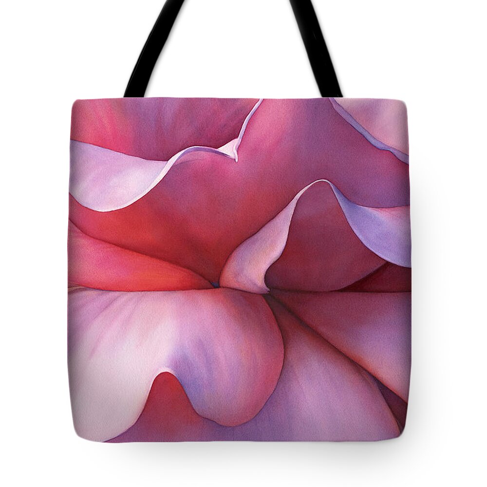 Rose Tote Bag featuring the painting Undulation by Sandy Haight