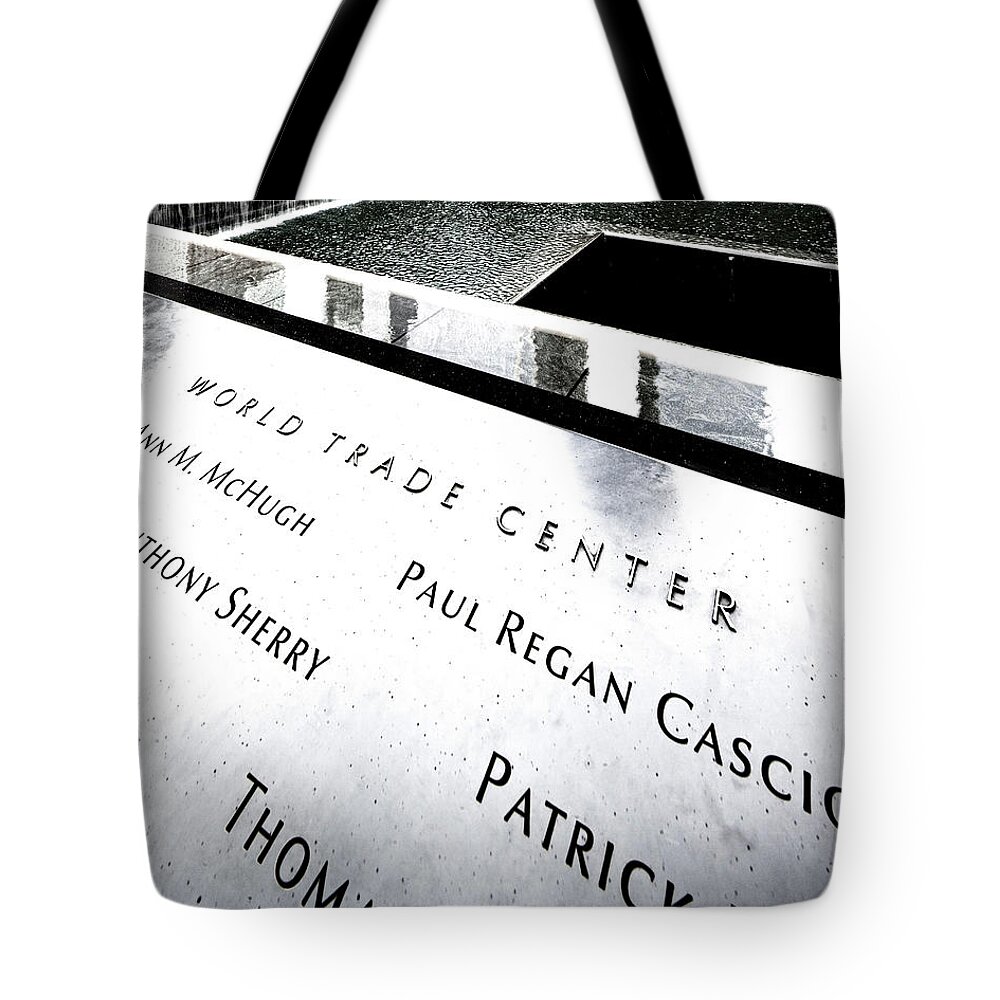 Estock Tote Bag featuring the digital art United States, New York City, Manhattan, Lower Manhattan, 9/11 Or Ground Zero Memorial by Massimo Ripani