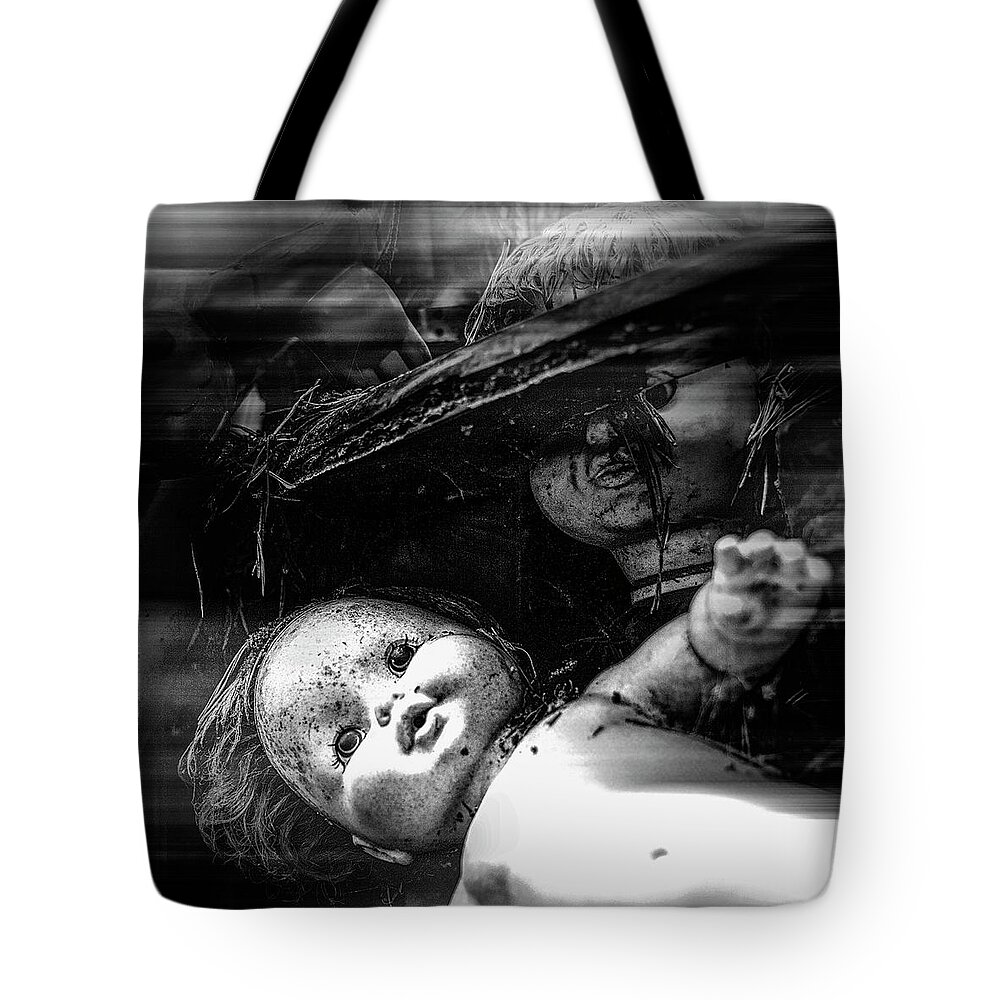 Dolls Tote Bag featuring the photograph Unrequited love by Gaye Bentham