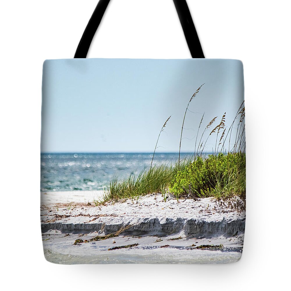 Sea Oats Tote Bag featuring the photograph Unspoiled Florida by Mary Ann Artz