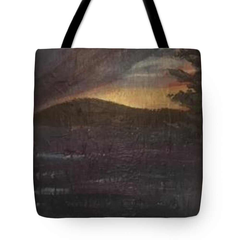 Sunset Tote Bag featuring the painting Upcoming Hope - Sunset by Nina Jatania