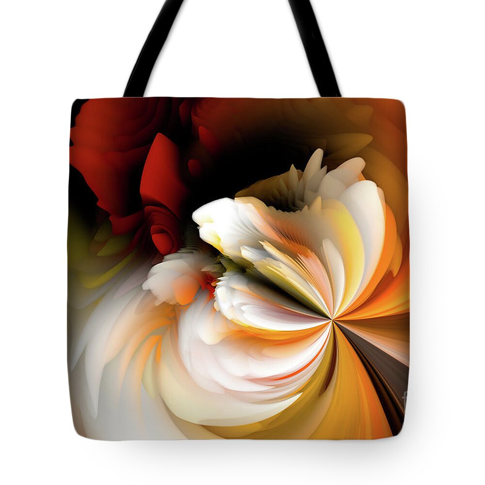 Abstract Tote Bag featuring the digital art Uplifting by Patti Schulze