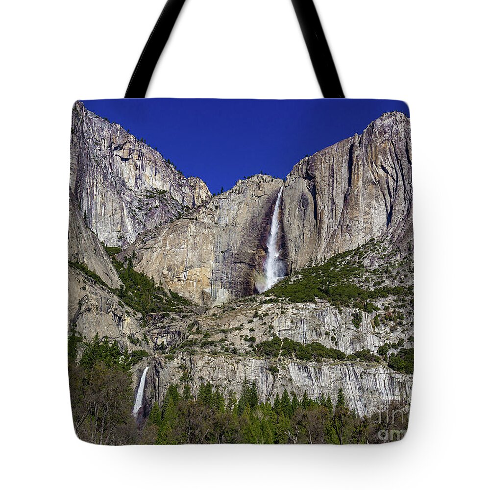 Beauty Tote Bag featuring the photograph Upper and Lower Yosemite Falls by Roslyn Wilkins