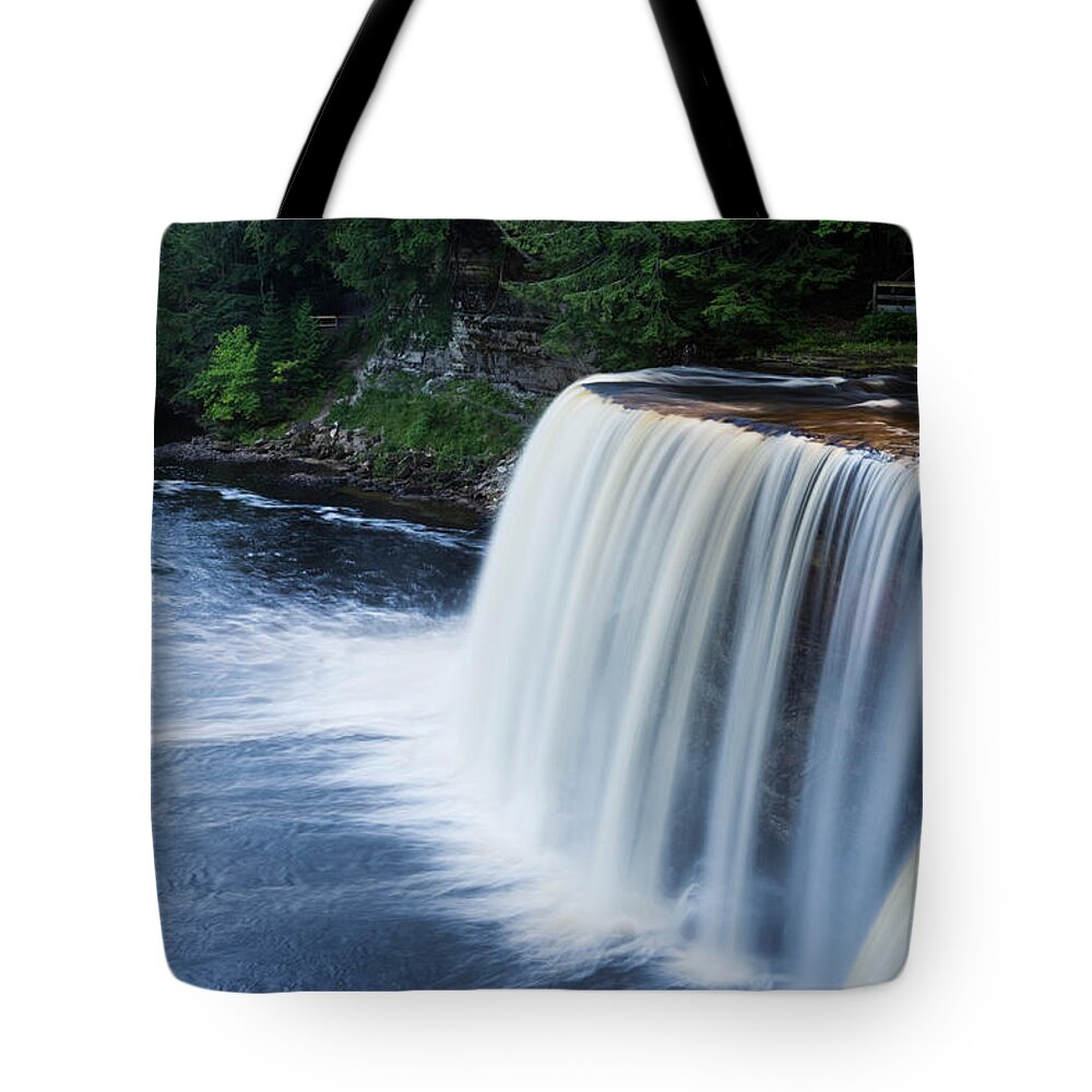 Michigan Tote Bag featuring the photograph Upper Tahquamenon Falls Michigan by Pickstock