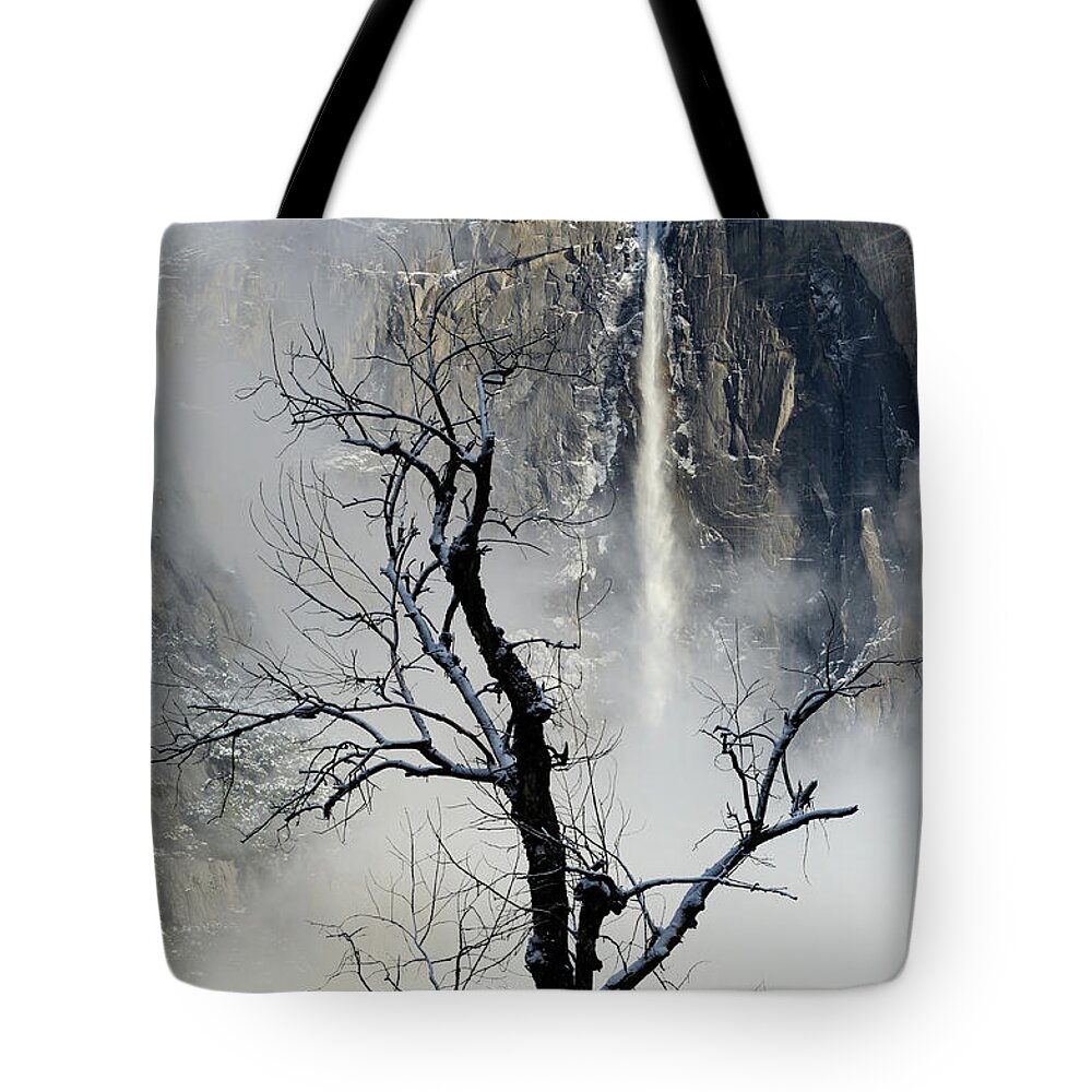 Scenics Tote Bag featuring the photograph Upper Yosemite Falls In Yosemity by Rezus